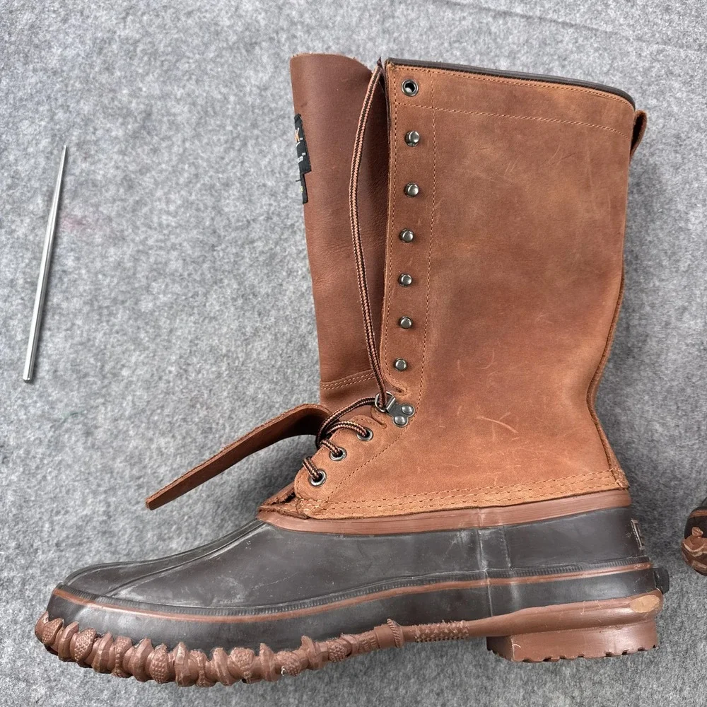 Kenetrek Boots Mens Size 14 Brown Leather Rubber Snow Waterproof Thinsulate